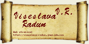 Višeslava Radun vizit kartica